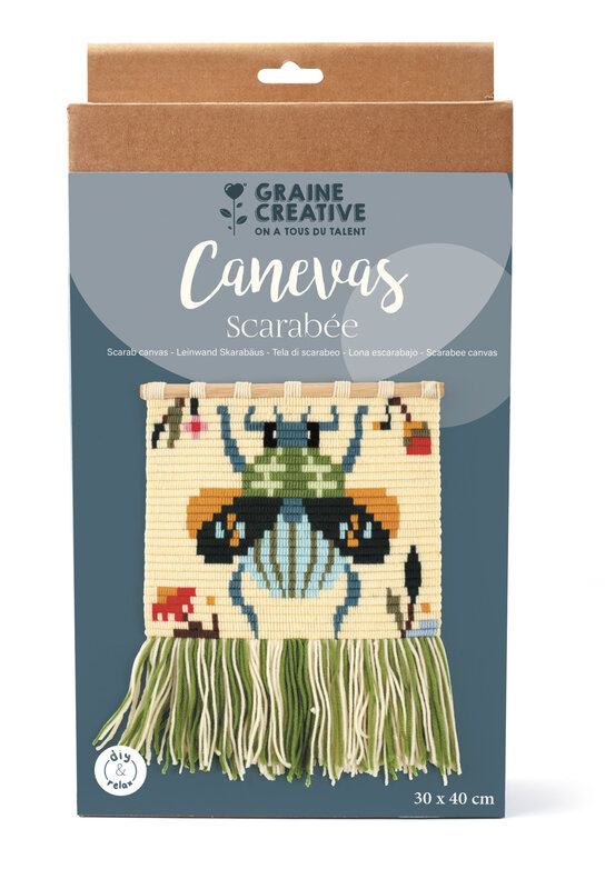 GRAINE CREATIVE Kit Canevas Scarabée