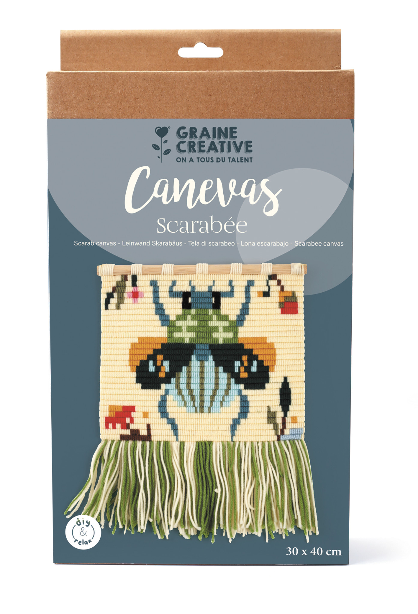 GRAINE CREATIVE Kit Canevas Scarabée
