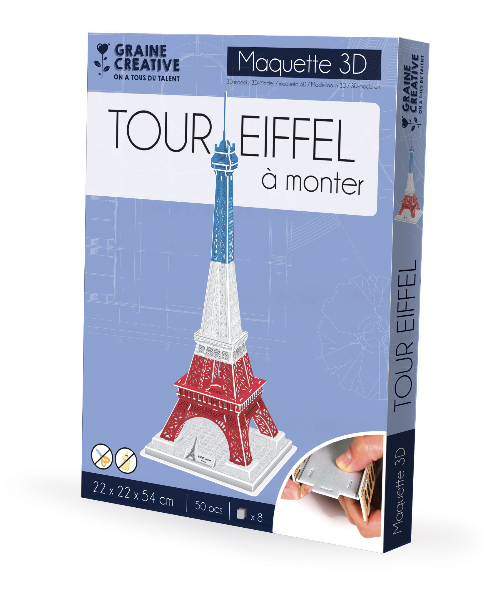 GRAINE CREATIVE Maquette 3D Mousse Tour Eiffel
