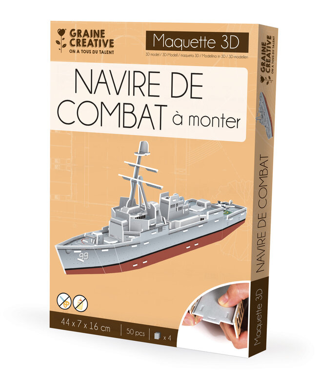GRAINE CREATIVE Maquette 3D Mousse Navire De Combat