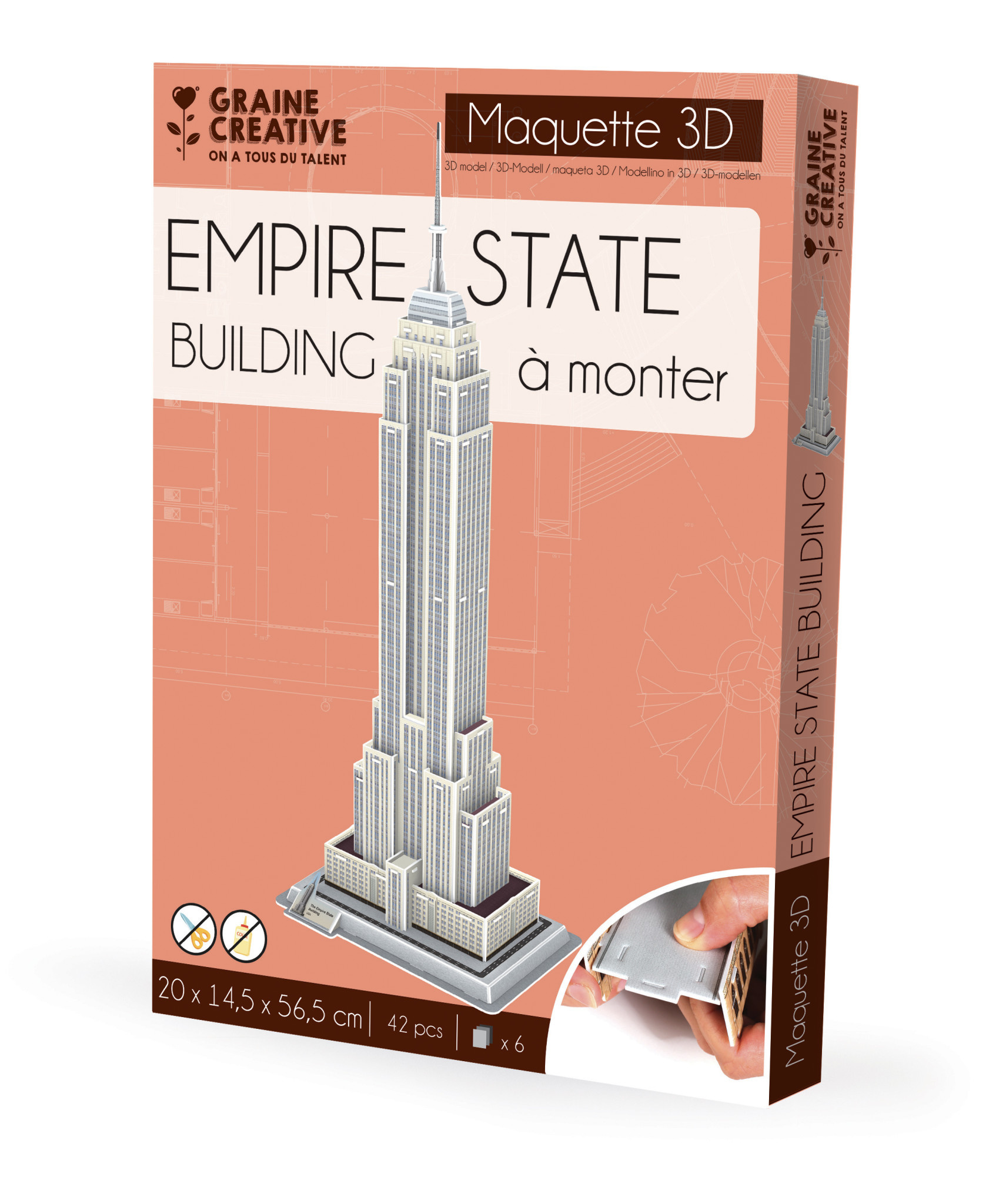 GRAINE CREATIVE Maquette 3D Mousse Empire State Building