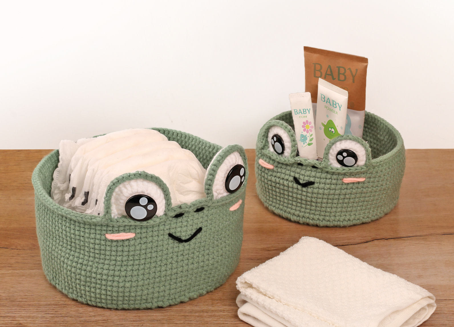 GRAINE CREATIVE Kit 2 Corbeilles Grenouille