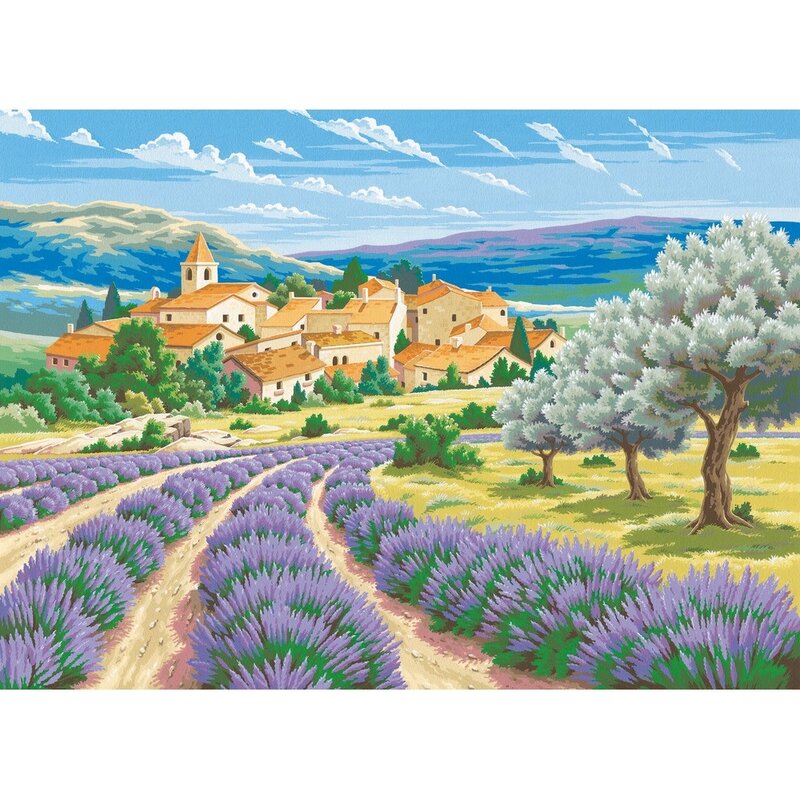 OZ ENJOY ART - Peinture par numéros 40x30cm Lavande en Provence