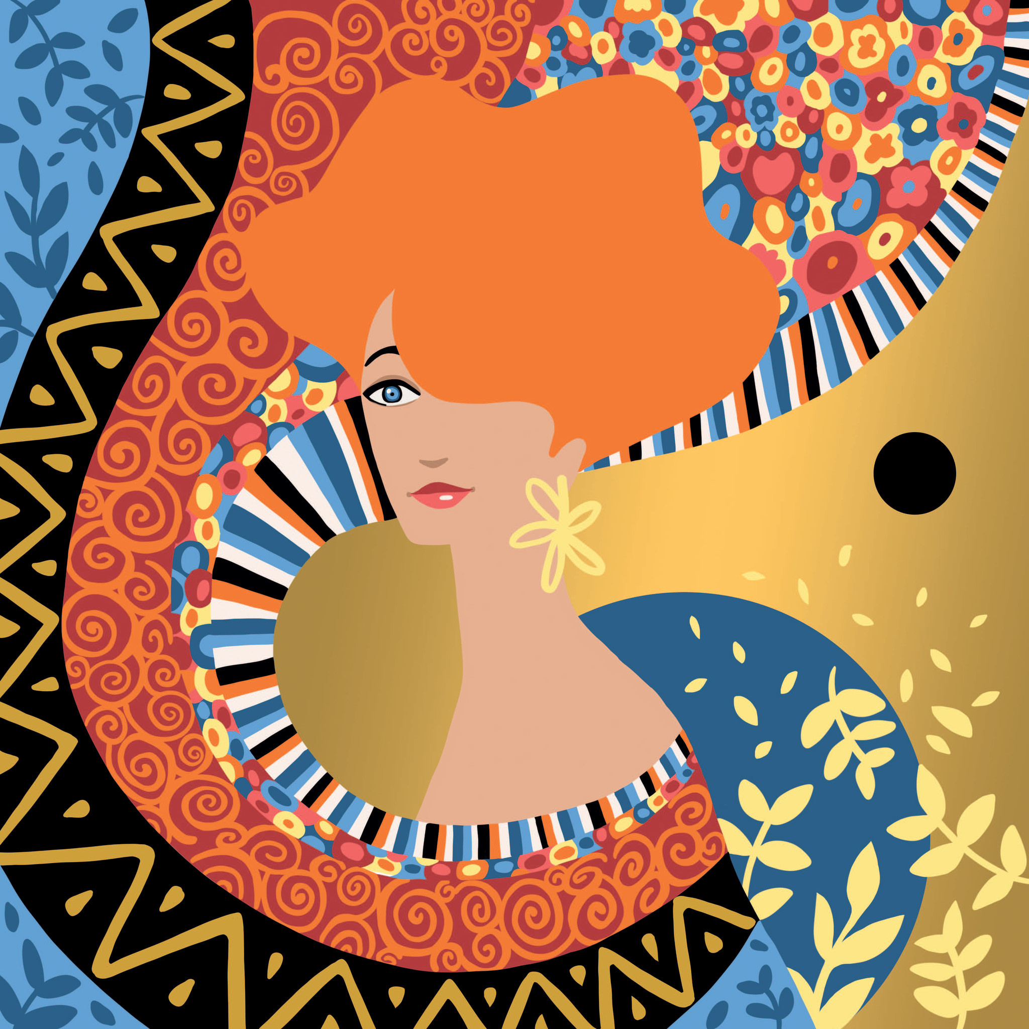 OZ Peinture par numéros 30x30cm Flower Power - Dora