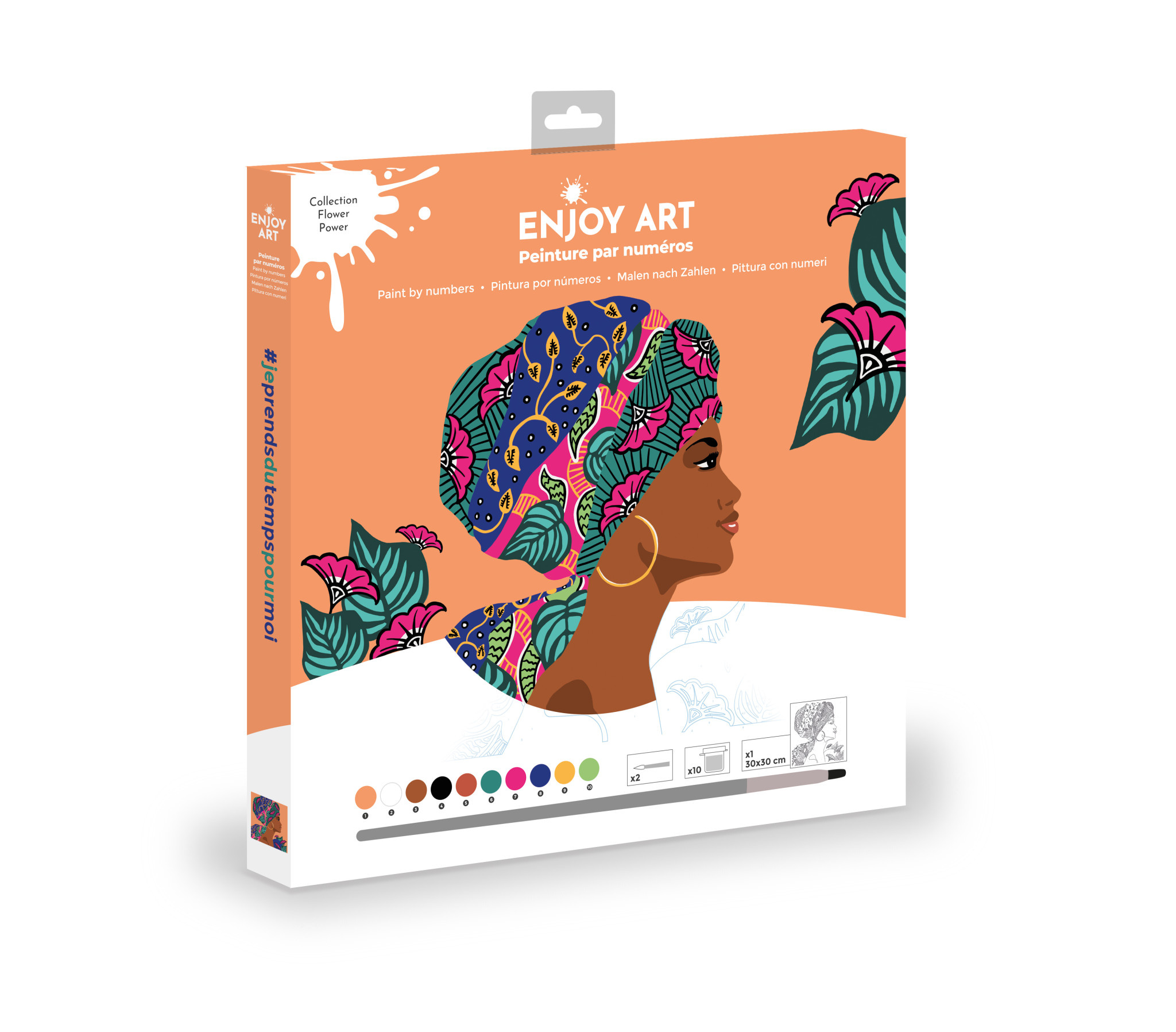 OZ Peinture par numéros 30x30cm Flower Power - Aissa