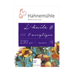 HAHNEMÜHLE Bloc "L'Huile & l'Acrylique" 230g/m², 18x24cm, 10feuilles