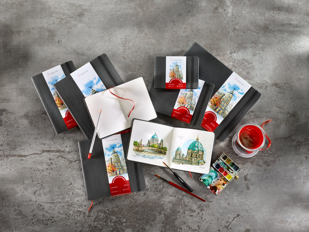 HAHNEMÜHLE Watercolour Book 200g/m², 14x14cm 30feuilles