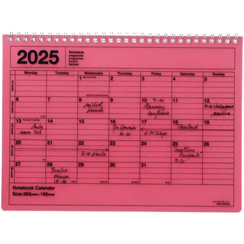 MARK'S EUROPE Calendrier 12 mois 2025 Notebook M  Red