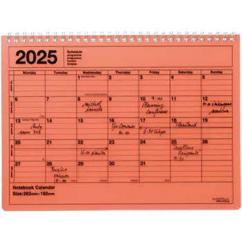 MARK'S EUROPE Calendrier 2025 Notebook M  Orange