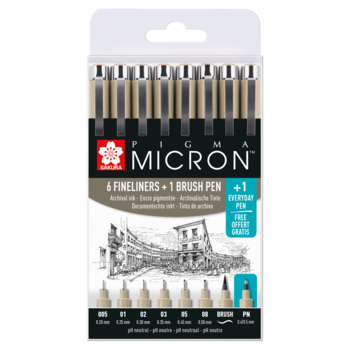 SAKURA Pigma Micron Boite 7+1 Gratuit