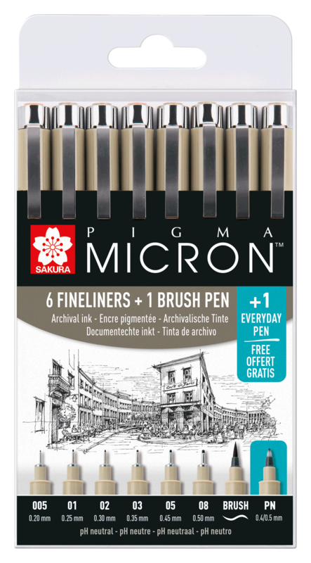 SAKURA Pigma Micron Boite 7+1 Gratuit