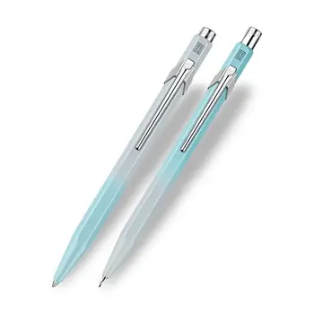 CARAN D'ACHE Set Stylo Bille 849 Et Porte-Mine 844 0,5Mm Blue Lagoon