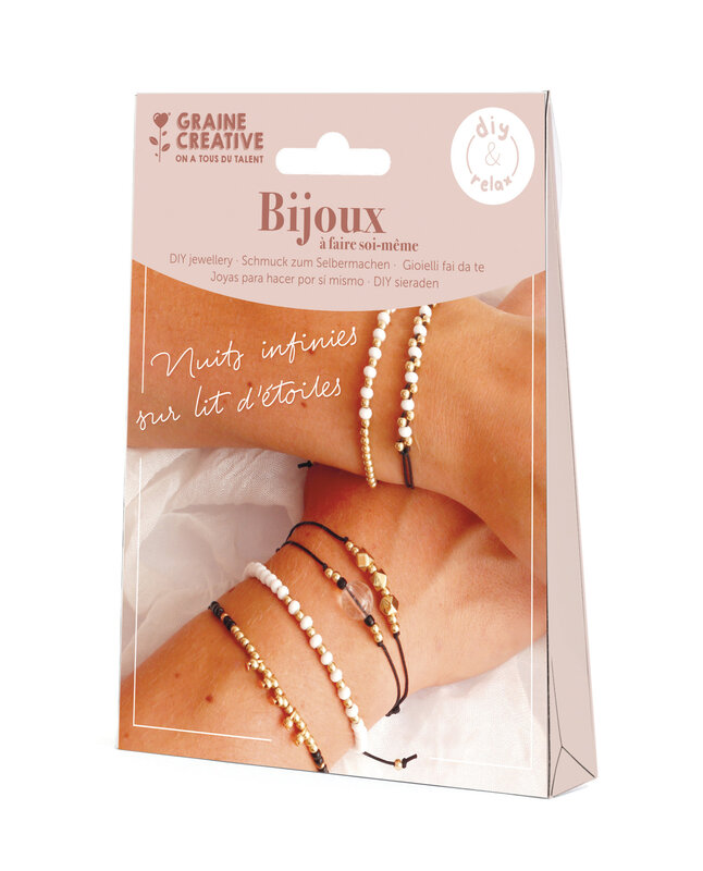 GRAINE CREATIVE Kit Bijoux Or Et Noir