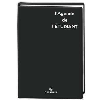 OBERTHUR Agenda scolaire 1 Jour Page Pefc Humour Gomme Classique Noir