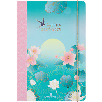 OBERTHUR Agenda Semainier 25 Pefc Sakura Fleurs 17x25cm