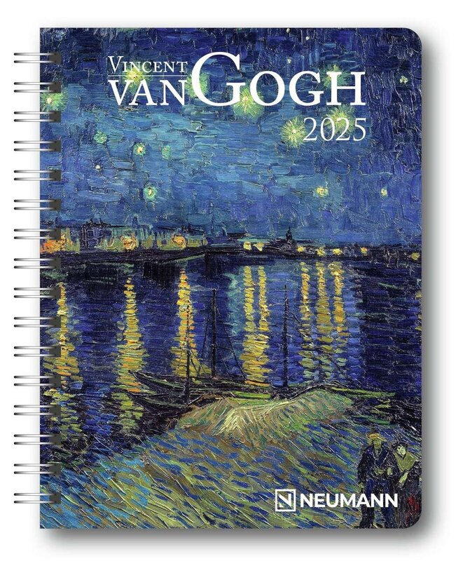 Agenda semainier horizontal + notes Vincent van Gogh 16,5x21,6cm