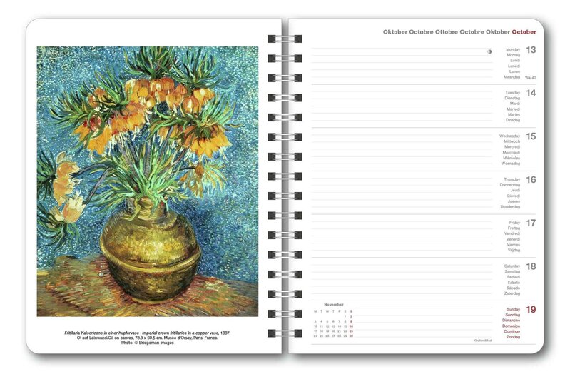 Agenda semainier horizontal notes Vincent van Gogh 16,5x21,6cm