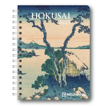 Agenda semainier horizontal + notes Hokusai 16,5x21,6cm