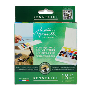 SENNELIER "La Petite Aquarelle" Boite Aquarelle Mains Libres - 18 1/2 Godets