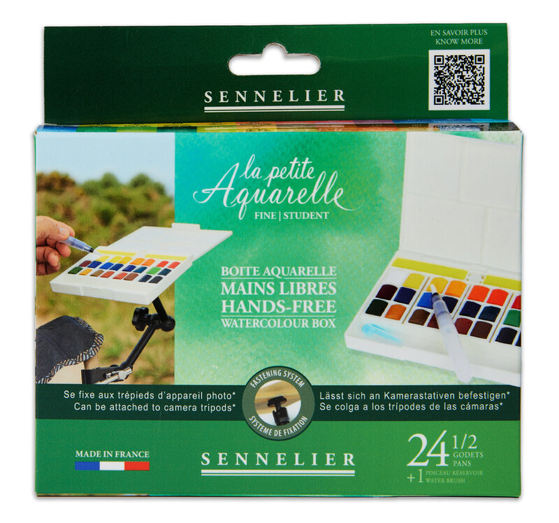 SENNELIER "La Petite Aquarelle" Boite Aquarelle Mains Libres - 24 1/2 Godets