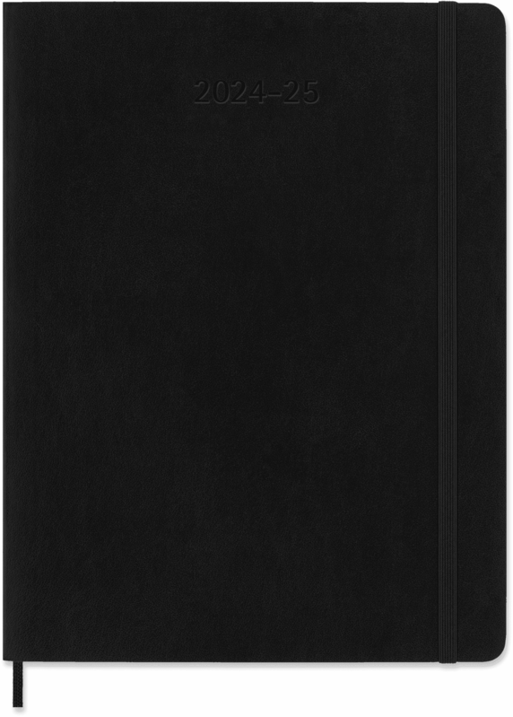 MOLESKINE Copy of 8M Semainier horizontal+notes Grand Format Souple Noir