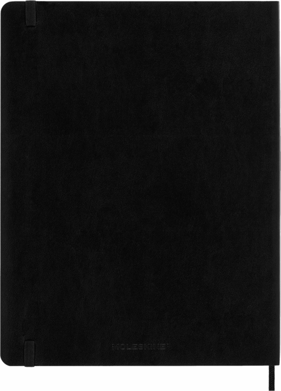 MOLESKINE 18M Semainier horizontal+notes Très Grand Format Souple Noir