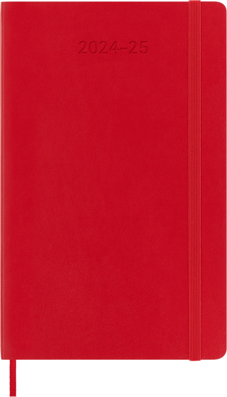 MOLESKINE 18M Semainier horizontal+notes Grand Format Souple Rouge