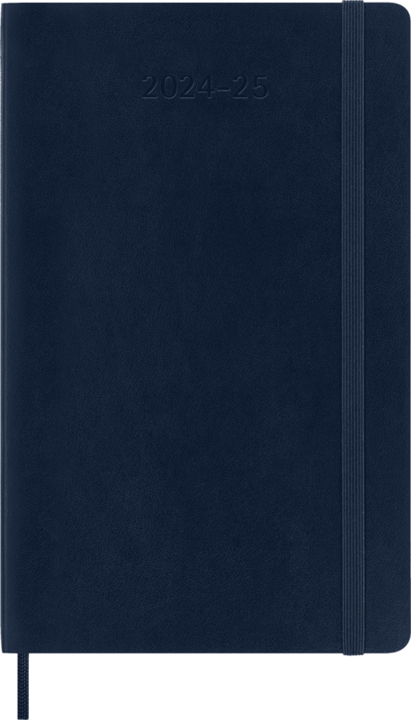 MOLESKINE 18M Semainier horizontal+notes Grand Format Souple Bleu Saphir