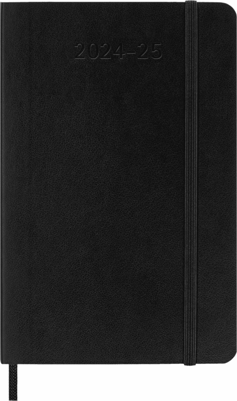 MOLESKINE 18M Semainier horizontal+notes Poche Souple Noir