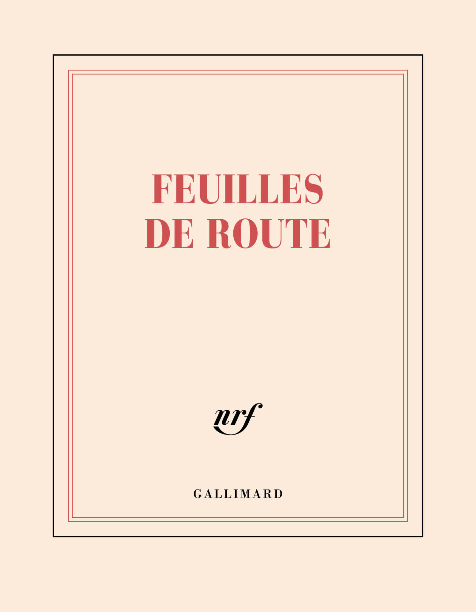 GALLIMARD Carnet carré page blanche - Feuilles de route
