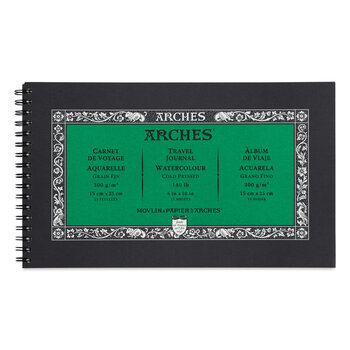 ARCHES Carnet Spiralé Arches® Aquarelle Grain Fin 300 G/M² 15x25 cm