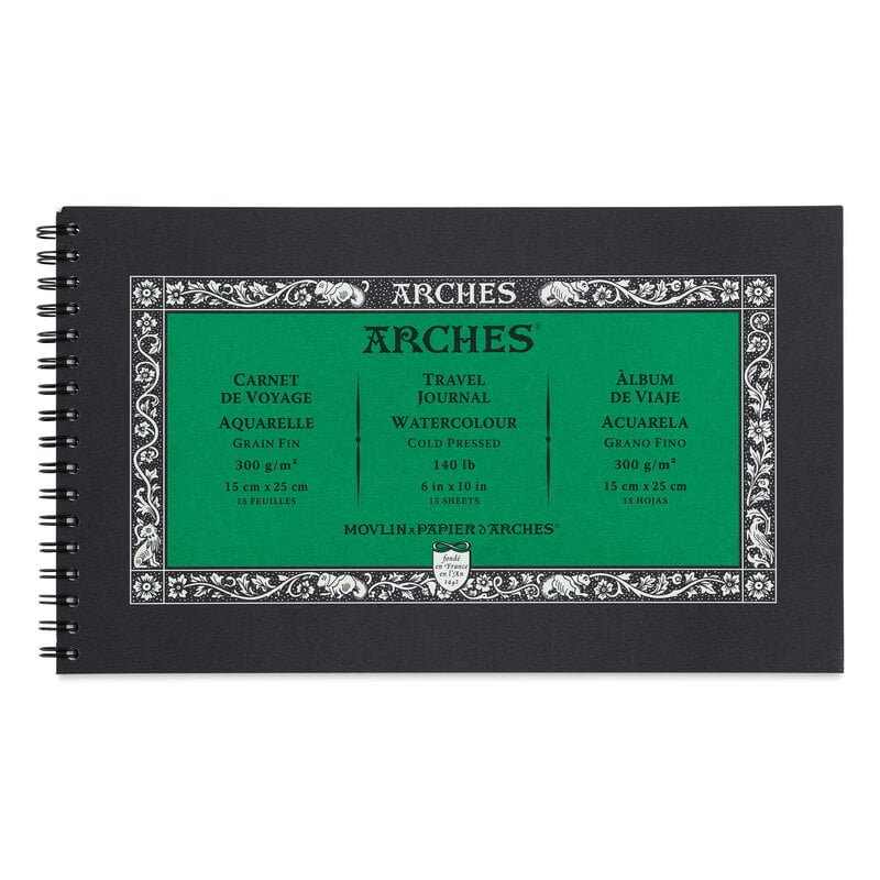 ARCHES Carnet Spiralé Arches® Aquarelle Grain Fin 300 G/M² 15x25 cm