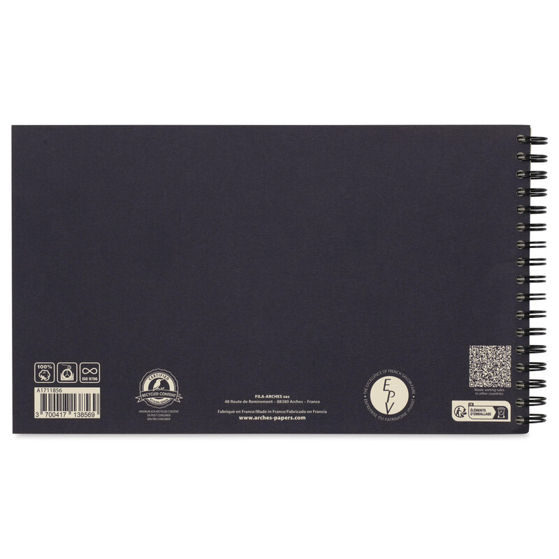 ARCHES Carnet Spiralé Arches® Aquarelle Grain Satiné 300 G/M² 15x25 cm