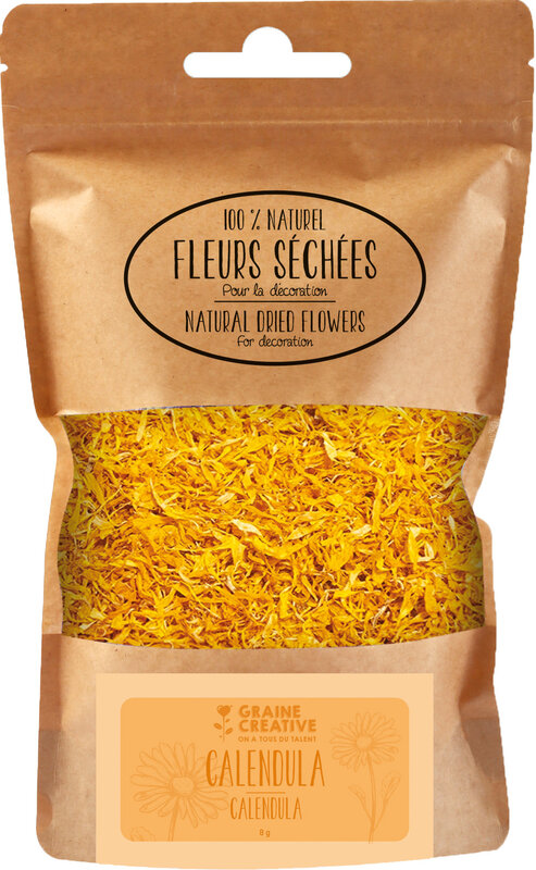 GRAINE CREATIVE Sachet 8G Fleurs Sechées Déco Calendula