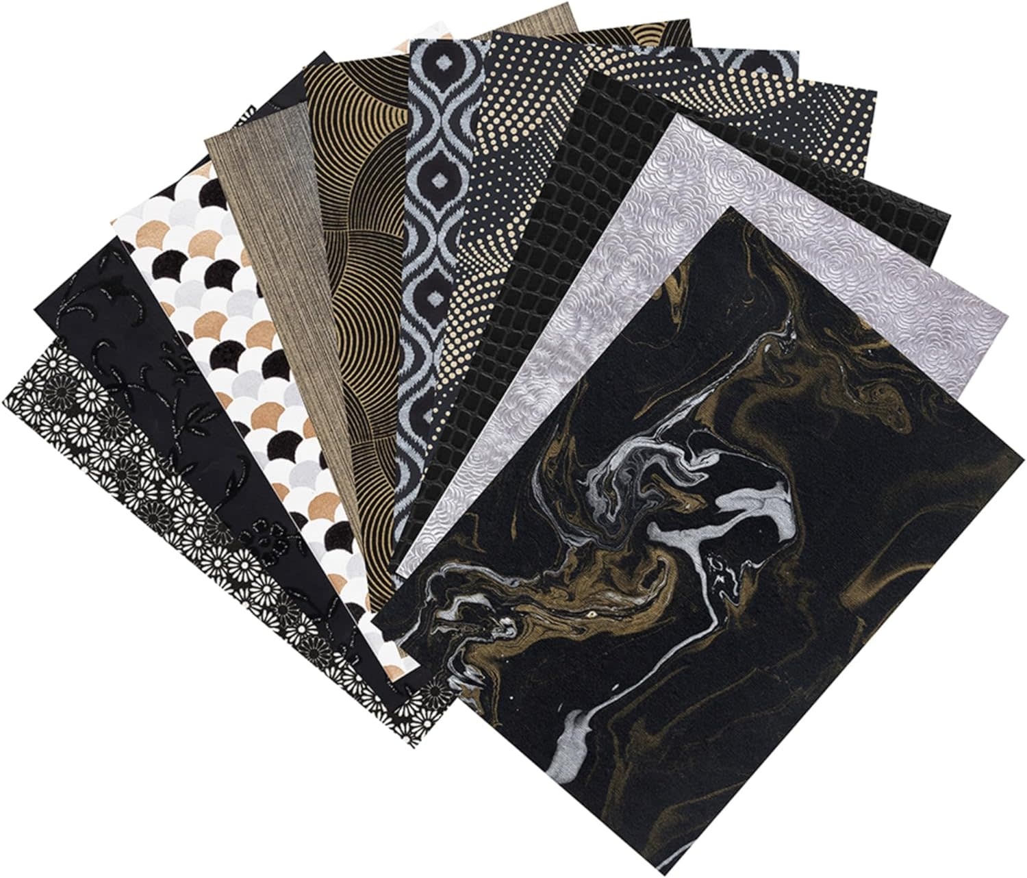 CLAIREFONTAINE Papiers Artisanaux, Bloc A4 (21X29,7Cm), 20 Feuilles, Noir Métallisé