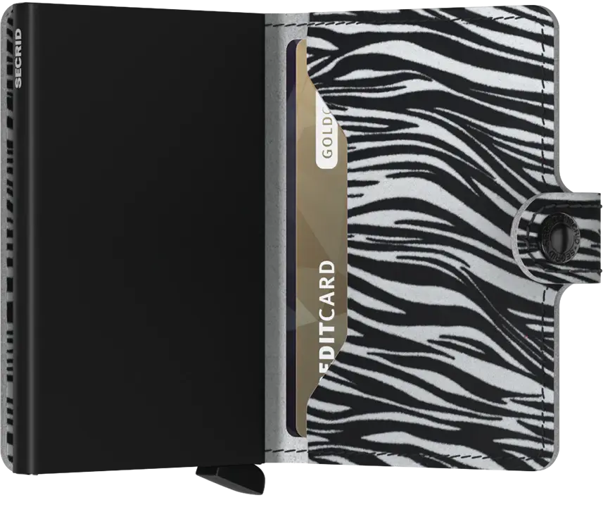 SECRID Miniwallet Zebra Light Grey