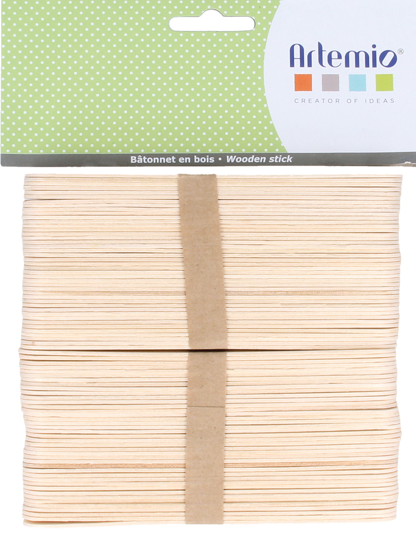 ARTEMIO Batonnets Bois 150X18X1,5Mm 80Pcs
