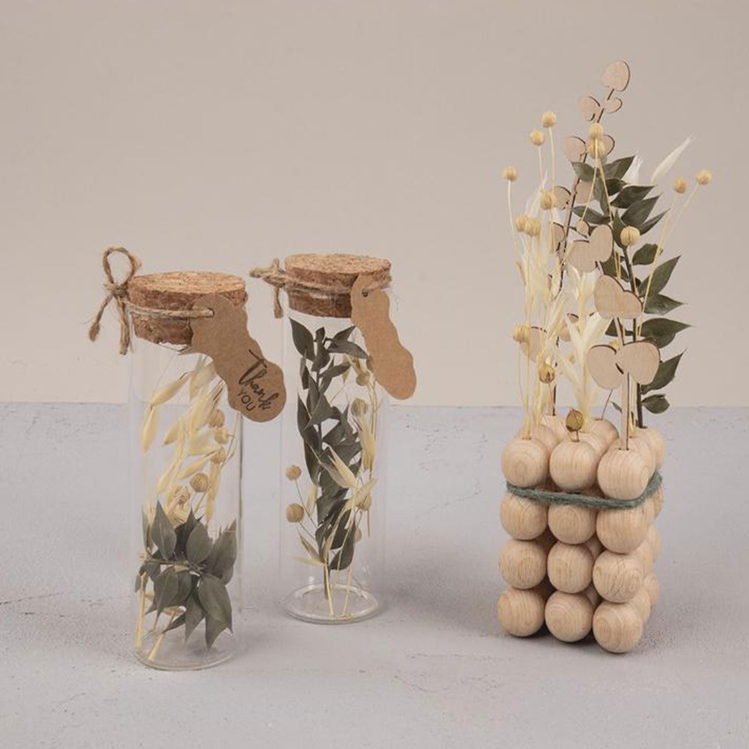 RAYHER Bouquet de fleurs séchées, vert pin, 18-20cm, sct.-LS 1pce.