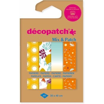 DECOPATCH Mix & Patch - Bonne mine 4 feuilles 30x40cm