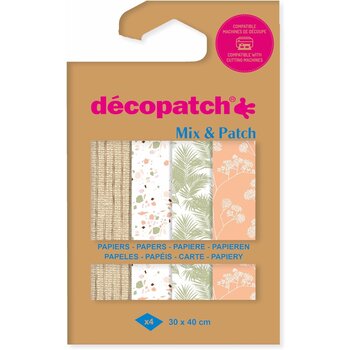 DECOPATCH Mix & Patch - Terracotta 4 feuilles 30x40cm