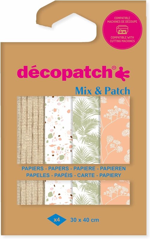 DECOPATCH Mix & Patch - Terracotta 4 feuilles 30x40cm