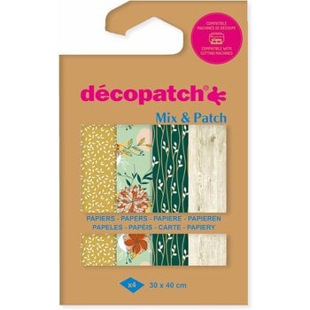 DECOPATCH Mix & Patch - Natur'elle 4 feuilles 30x40cm