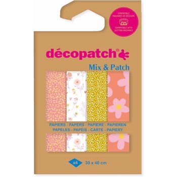 DECOPATCH Mix & Patch - Doux'heure 4 feuilles 30x40cm