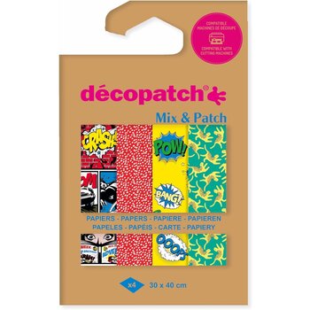 DECOPATCH Mix & Patch - Super héros 4 feuilles 30x40cm