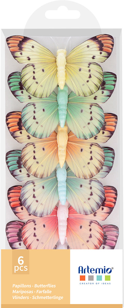 ARTEMIO Set 6 Papillons 10X6Cm