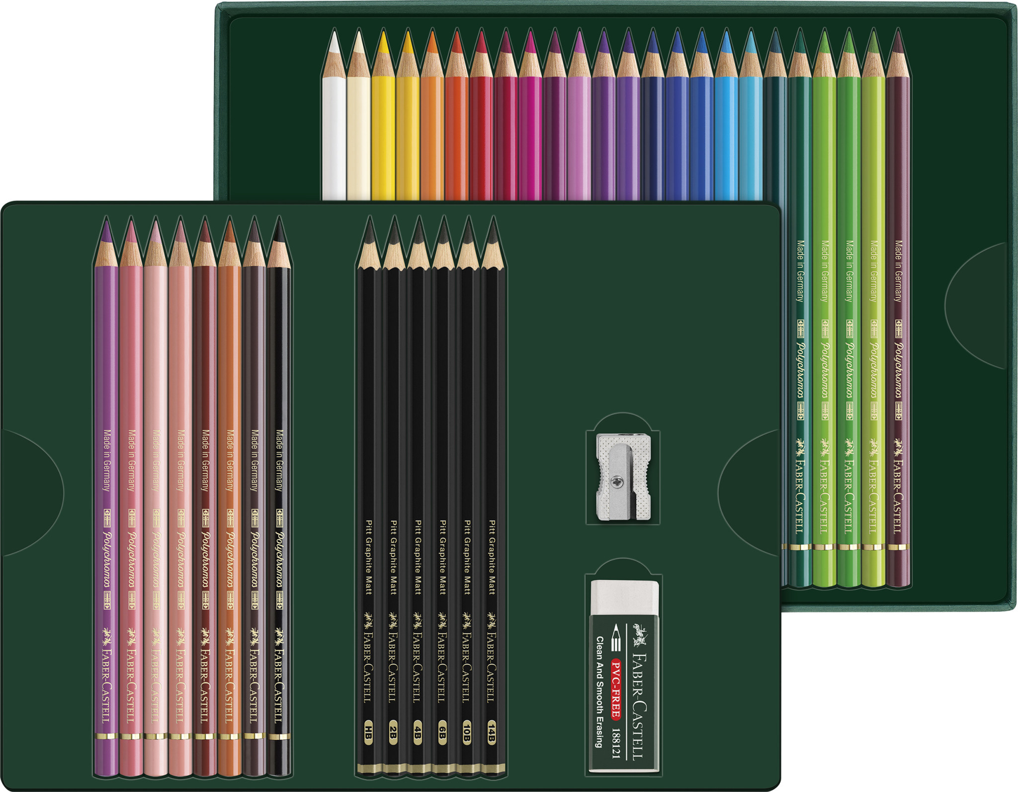 FABER CASTELL Polychromos & Pitt Graphite Matt set 40x