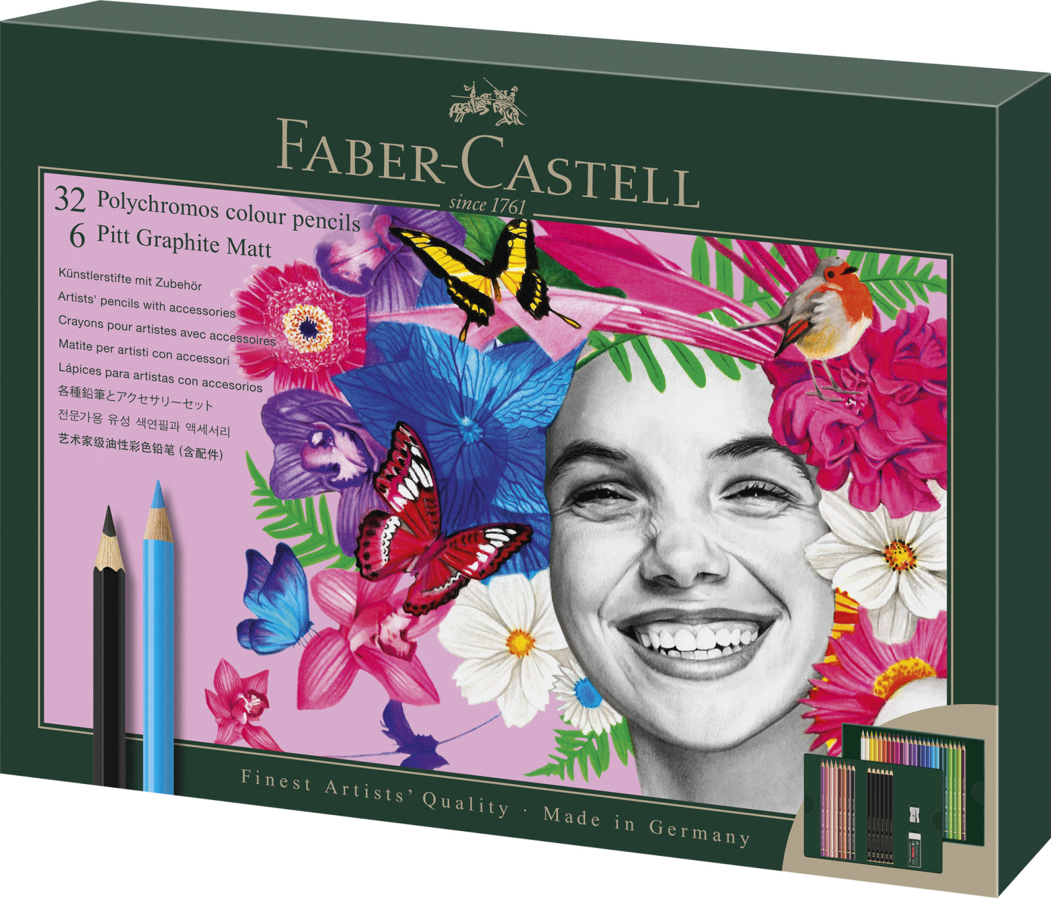 FABER CASTELL Polychromos & Pitt Graphite Matt set 40x