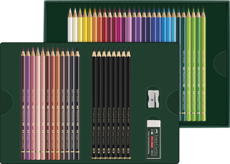 FABER CASTELL Polychromos & Pitt Graphite Matt Set 50X