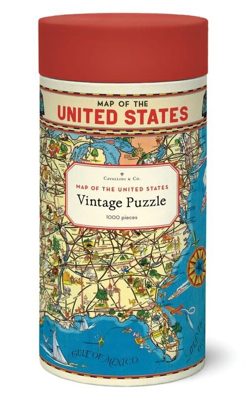 CAVALLINI & Co. Puzzle 1000 Pièces Plan Des Usa 55x70cm