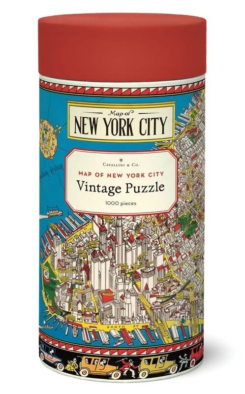 CAVALLINI & Co. Puzzle 1000 Pièces Plan De New York 55x70cm